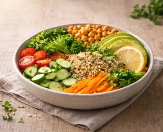 Prato base que nutre: equilíbrio, simplicidade e presença no dia a dia