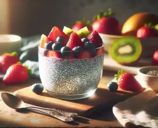 Pudim de chia com frutas: sobremesa leve e nutritiva