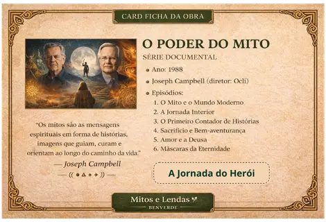 O Poder do Mito: arquétipos, lendas e a jornada da alma humana | Benverde O Poder do Mito ficha da obra | Benverde
