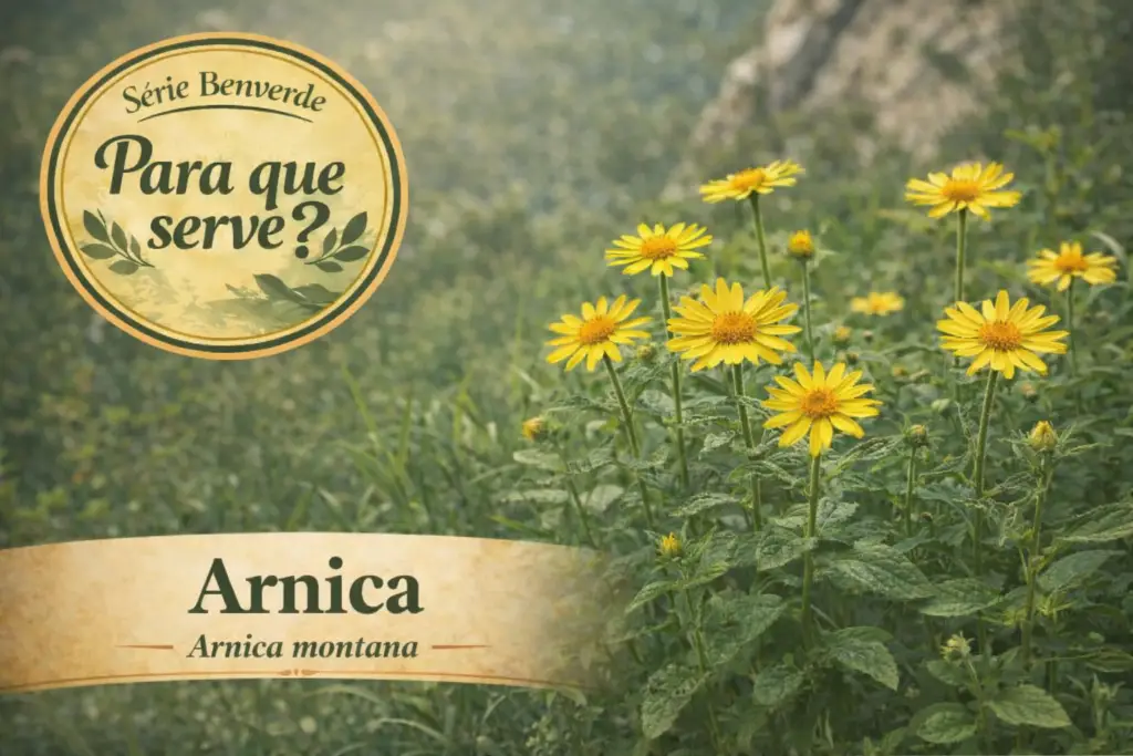 Arnica: para que serve - Arnica montana crescendo na natureza com flores amarelas em ambiente natural
