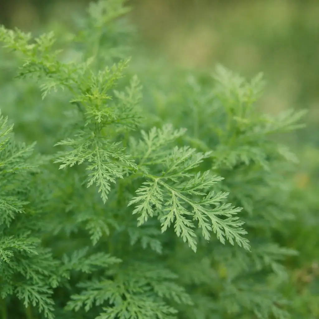 Tu Youyou artemisia: folhas de Artemisia annua, planta medicinal utilizada no tratamento da malária