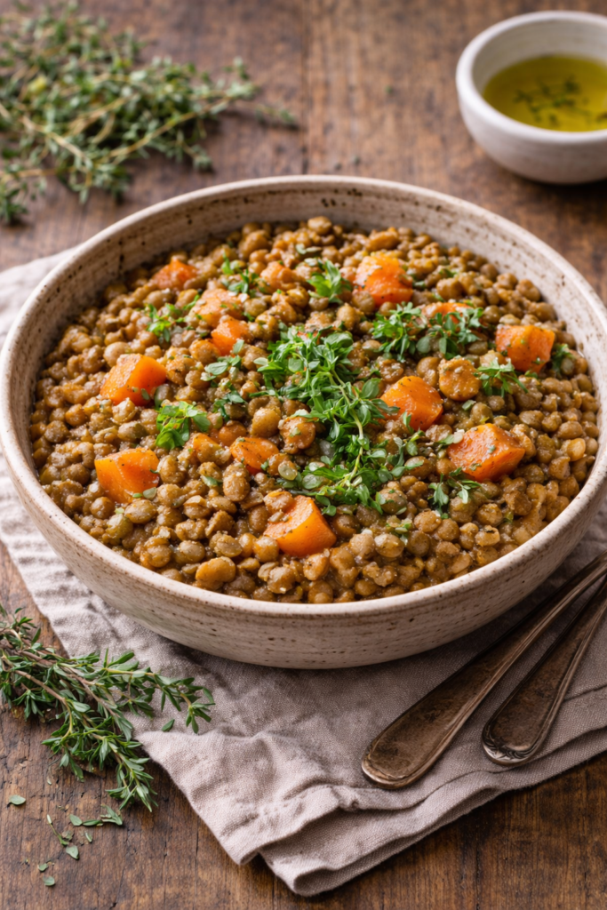 lentilha com ervas receita saudável