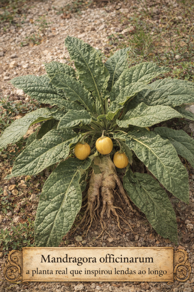 mandrágora existe: mandrágora (Mandragora officinarum) crescendo em seu habitat natural