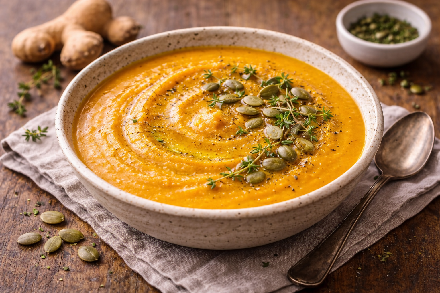 Sopa de abóbora com gengibre: uma receita nutritiva e reconfortante | Benverde sopa de abóbora com gengibre receita saudável