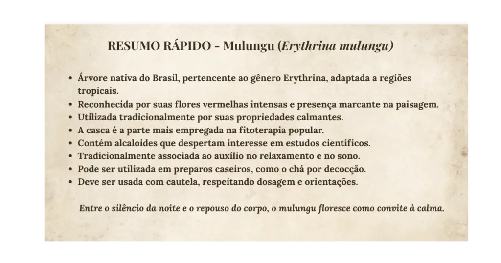 Card resumo mulungu | Benverde