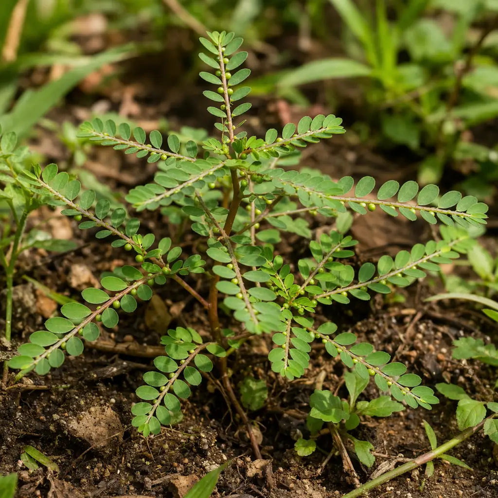 Para que serve a quebra pedra: planta quebra pedra no solo Phyllanthus niruri folhas pequenas identificação