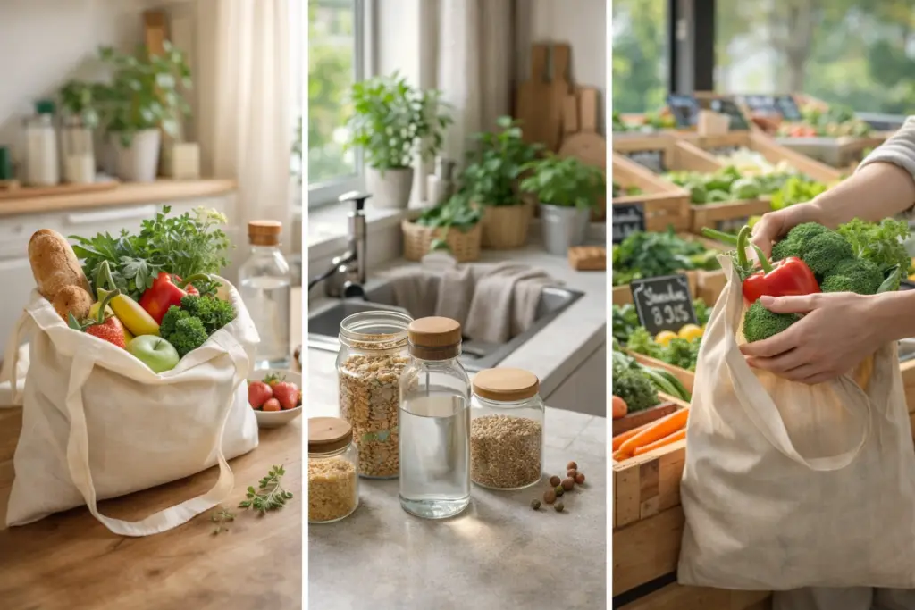 hábitos sustentáveis de consumo consciente no cotidiano com natureza e energia renovável