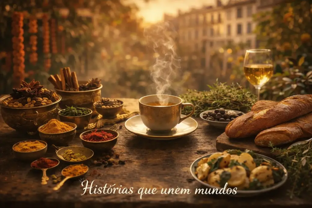culturas diferentes se encontrando através da gastronomia e da troca de saberes