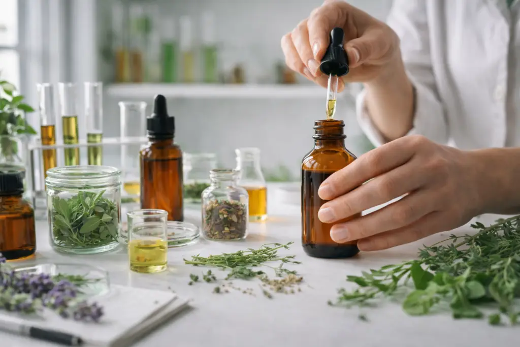 Preparo de extratos naturais na fitoterapia moderna