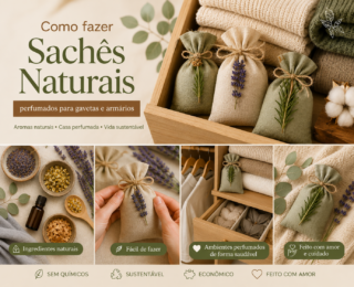 Como Fazer Sachês Naturais Perfumados para Gavetas e Armários