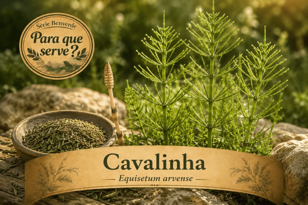 Para que serve a cavalinha? Cavalinha (Equisetum arvense) fresca e seca