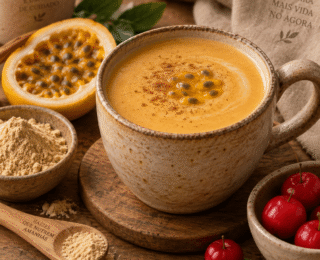 Api de maca com maracujá e acerola: bebida cremosa inspirada no Peru