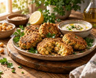 Bolinho funcional de grão-de-bico assado: fácil, crocante e versátil