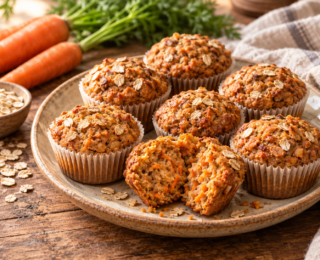 Muffin funcional de cenoura e aveia: macio, fácil e prático